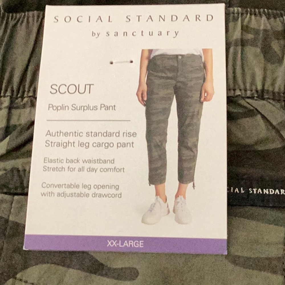 Social Standard - Lightweight Scout Poplin Surplus Cropped Pants - green - new - Picture 8 of 8